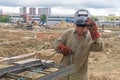 Welder at the construction site