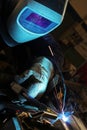 Welder in a factory