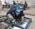 Welder in factory Royalty Free Stock Photo