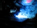 Welder with full concentration Royalty Free Stock Photo