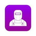 Welder icon digital purple