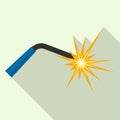 Welder light for work icon, flat style Royalty Free Stock Photo