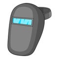 Welder mask icon, cartoon style