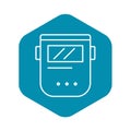 Welder mask icon, outline style Royalty Free Stock Photo