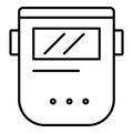 Welder mask icon, outline style Royalty Free Stock Photo