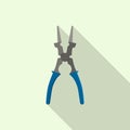 Welder metal cut scissor icon, flat style