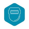 Welder metal mask icon, outline style Royalty Free Stock Photo