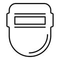 Welder metal mask icon, outline style