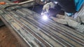 Onsite service welder, welding pipe of boiler part