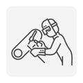 Welder welding icon Royalty Free Stock Photo