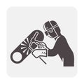 Welder welding icon Royalty Free Stock Photo