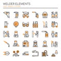 Welder Elements , Thin Line and Pixel Perfect Icons