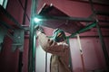 Welder welding in a factory Royalty Free Stock Photo