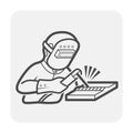 Welder welding icon Royalty Free Stock Photo