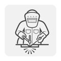 Welder welding icon Royalty Free Stock Photo