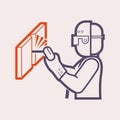 Welder welding icon Royalty Free Stock Photo