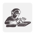 Welder welding icon Royalty Free Stock Photo