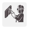 Welder welding icon Royalty Free Stock Photo