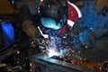 Welder and welding processes in an industrial enterprise