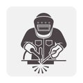 Welder welding icon Royalty Free Stock Photo