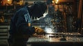 The Welder at Work.AI generated image Royalty Free Stock Photo