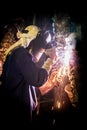 Welder work hard Royalty Free Stock Photo