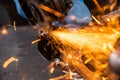 Welder working at the factory Royalty Free Stock Photo