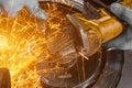 Welder working at the factory Royalty Free Stock Photo