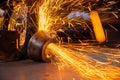 Welder working at the factory Royalty Free Stock Photo
