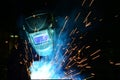 Welders work at the factory Royalty Free Stock Photo