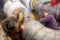 Welders at work Royalty Free Stock Photo