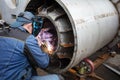 Welders working at the factory Royalty Free Stock Photo