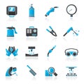 Welding and construction tools icons Royalty Free Stock Photo