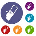 Welding equipment icons set Royalty Free Stock Photo