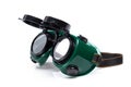 Welding glasses close-up on white background Royalty Free Stock Photo