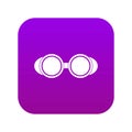 Welding glasses icon digital purple