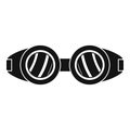 Welding glasses icon, simple style