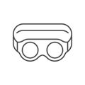 Welding glasses line outline icon