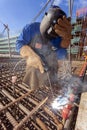 Welding hardware to lay the foundation for the industry Royalty Free Stock Photo