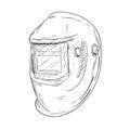 Welding helmet Royalty Free Stock Photo