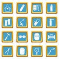 Welding icons azure