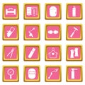 Welding icons pink