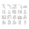 Welding Machine Tool Collection Icons Set Vector . Royalty Free Stock Photo