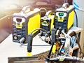 Welding machines in store Royalty Free Stock Photo