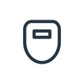 welding mask icon vector from laboor and tools concept. Thin line illustration of welding mask editable stroke. welding mask