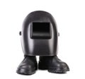 Welding mask and pair boots. Royalty Free Stock Photo