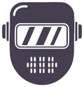 Welding Mask Safety Equipment Icon Protective Gear with Viewing Panel and Ventilation Holes Vector Illustration Royalty Free Stock Photo
