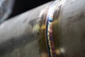 Welding pipe Royalty Free Stock Photo