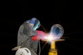 Welding piping Royalty Free Stock Photo