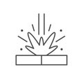 Welding process line outline icon Royalty Free Stock Photo
